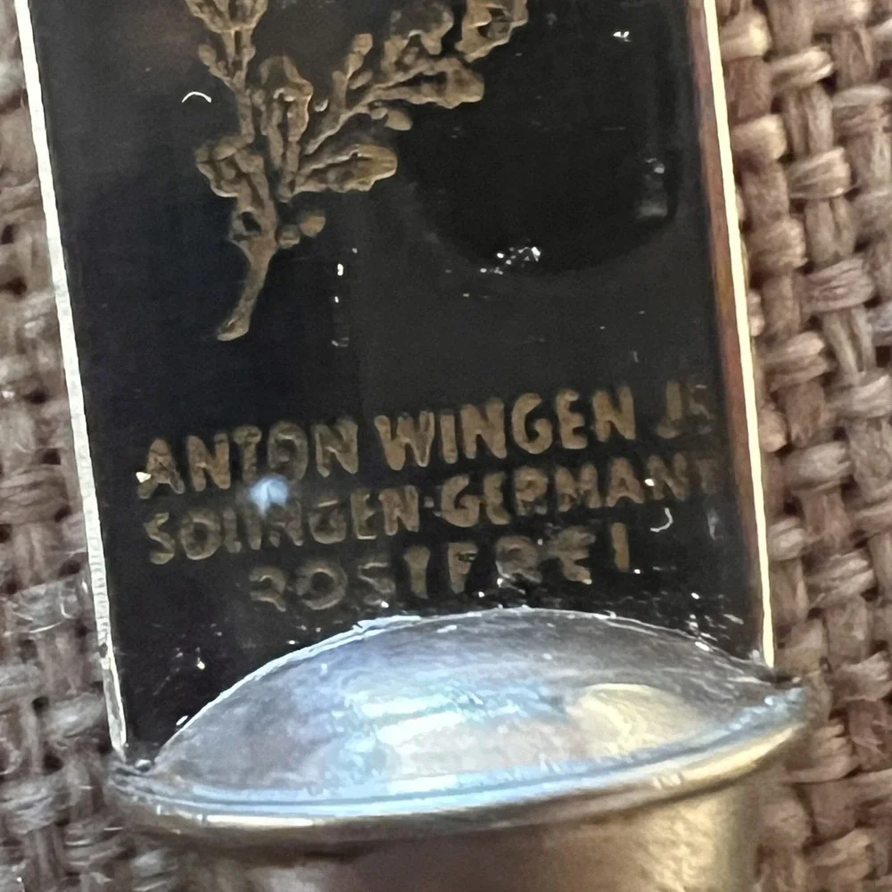 Anton Wingen Solingen Germany Rostfrei Engraved Stag Horn 6 Piece Knife Set‎